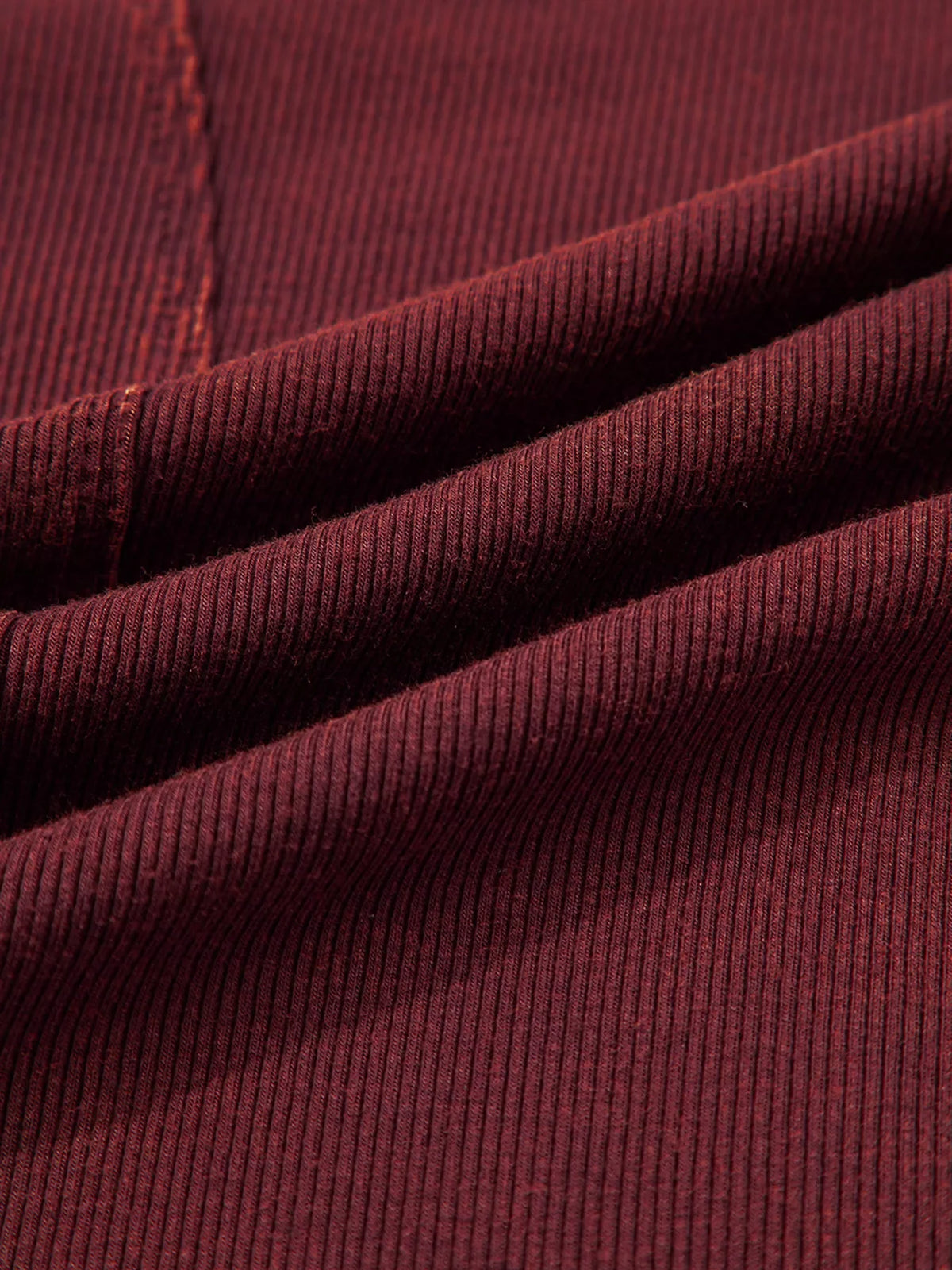 Exposed Seam Ribbed Long Sleeve Top