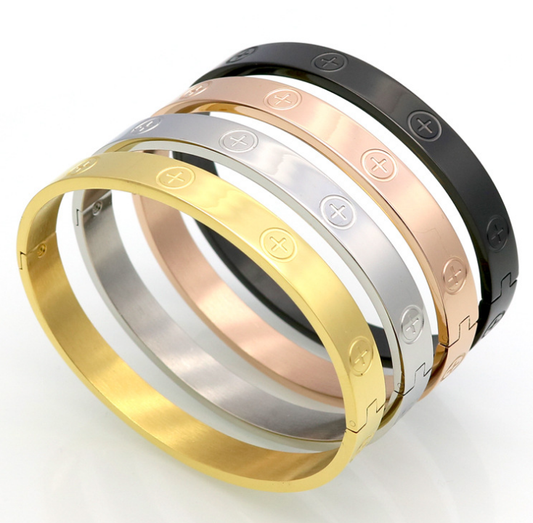 Black Love Bracelet Stainless Steel Bangle For Women