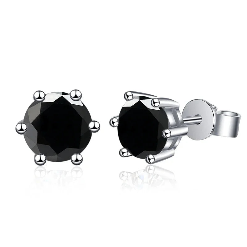 1-2 Carat D Color Moissanite Stud Earrings 925 Sterling Silver Wedding