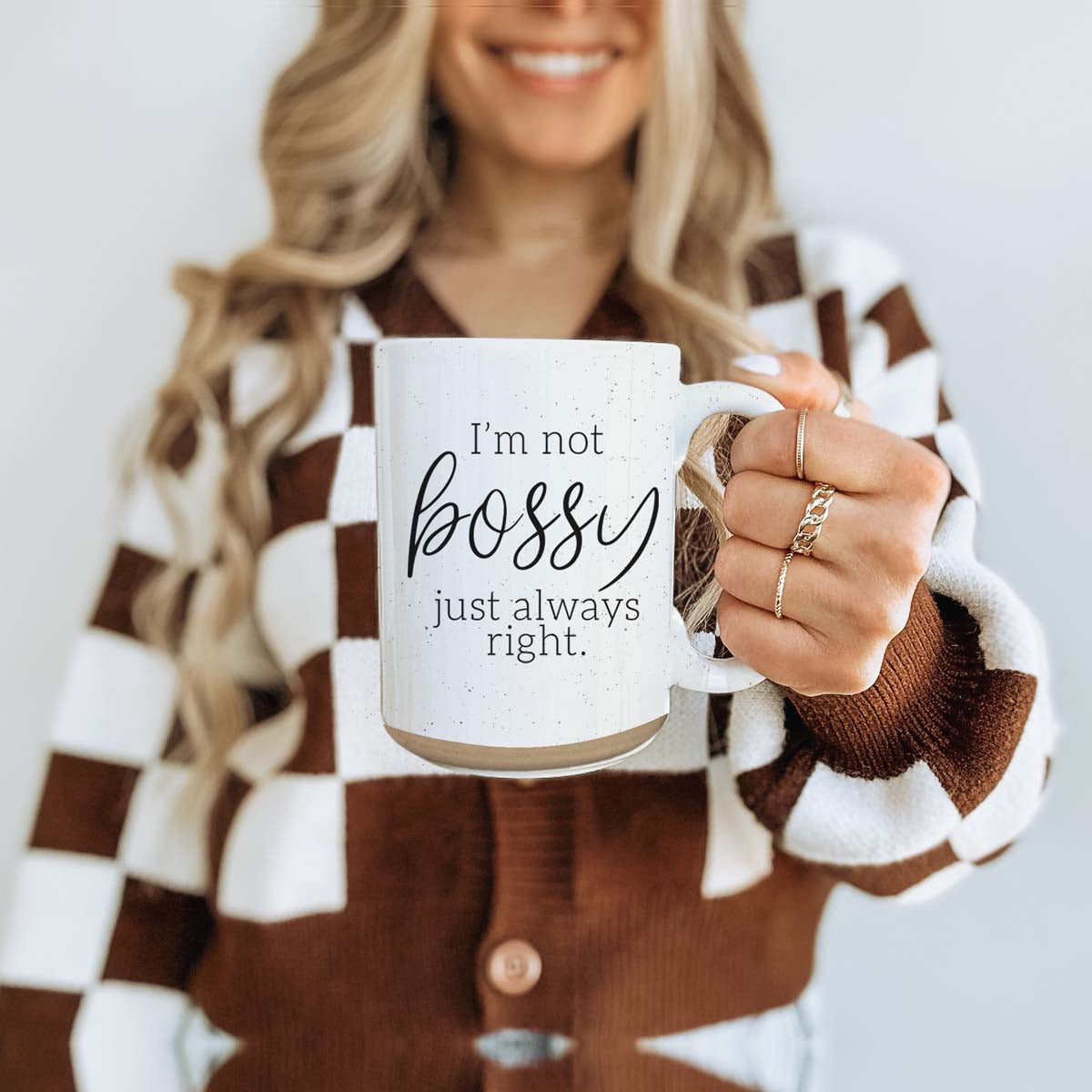 Funny 16oz Ceramic Mug I'm Not Bossy Just Always Right Coffee Gift