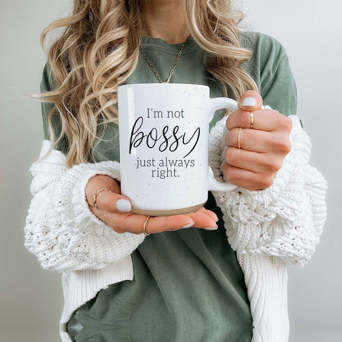 Funny 16oz Ceramic Mug I'm Not Bossy Just Always Right Coffee Gift