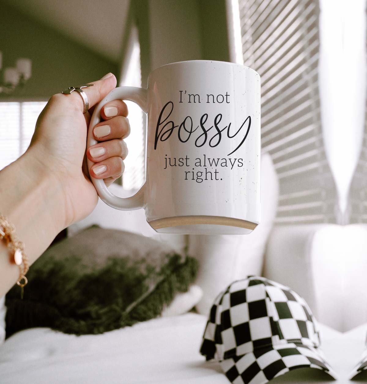 Funny 16oz Ceramic Mug I'm Not Bossy Just Always Right Coffee Gift