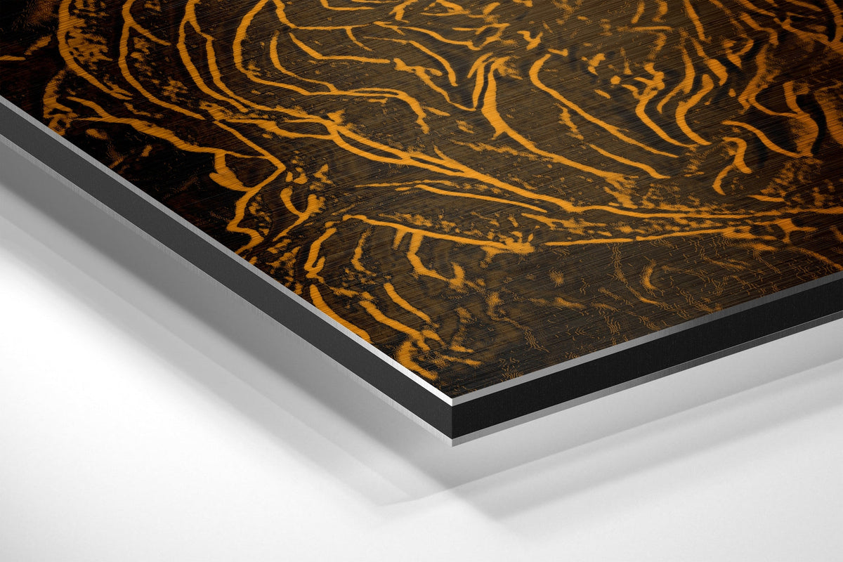 Copper Roses Pattern Brushed Aluminium Dibond Wall Art