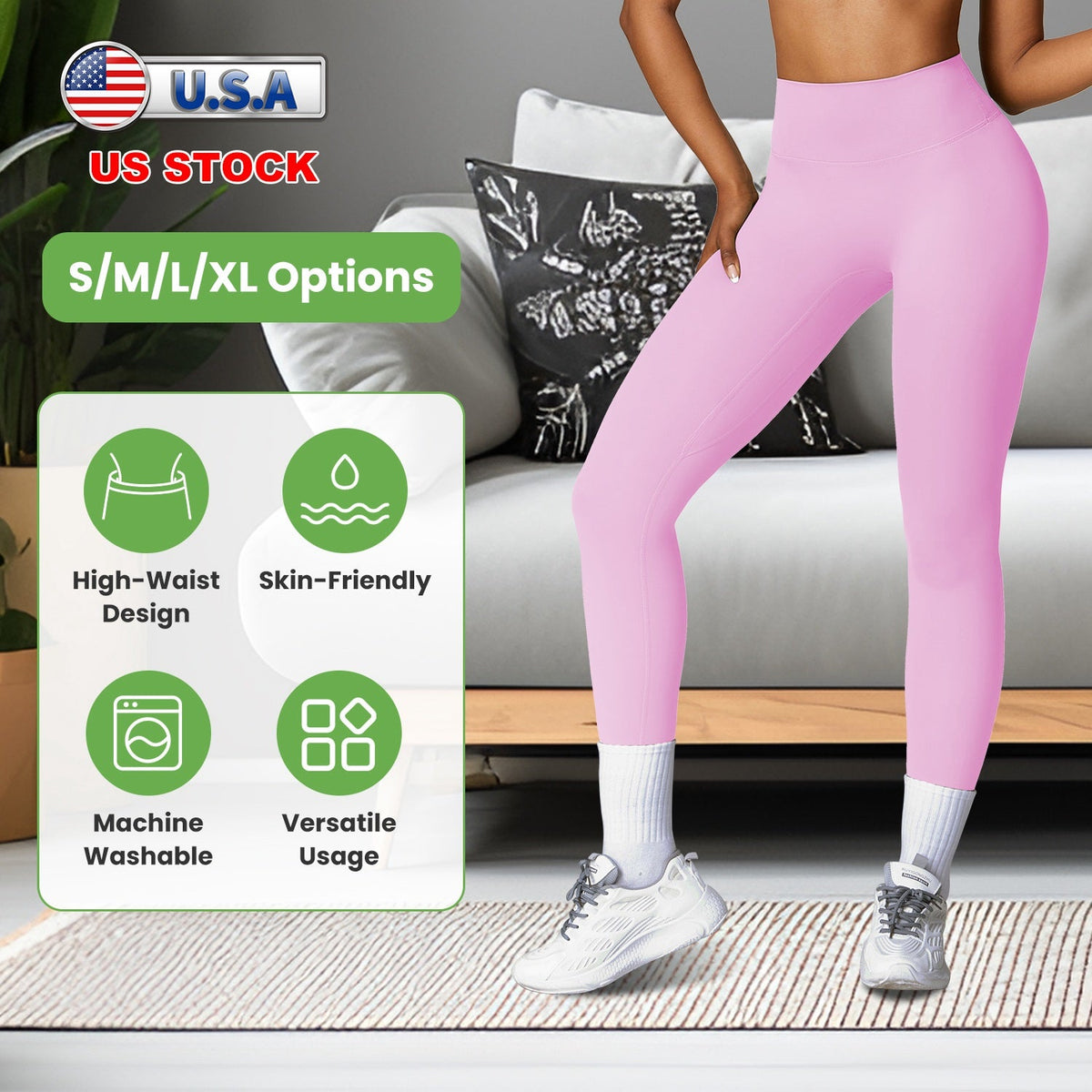 Leggings de talle alto para mujer con control de abdomen