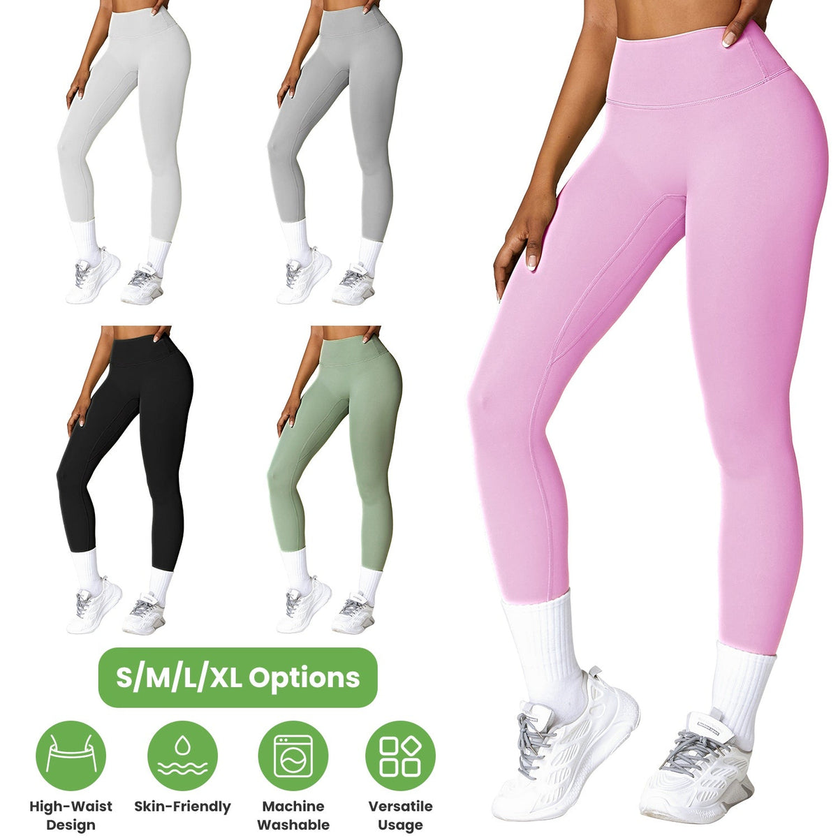 Leggings de talle alto para mujer con control de abdomen