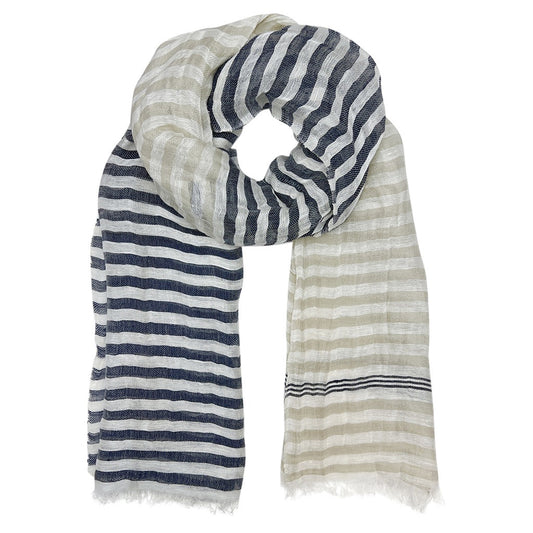 Cabana Linen Cotton Wrap Scarf Oversized Handloomed Lightweight Breathable