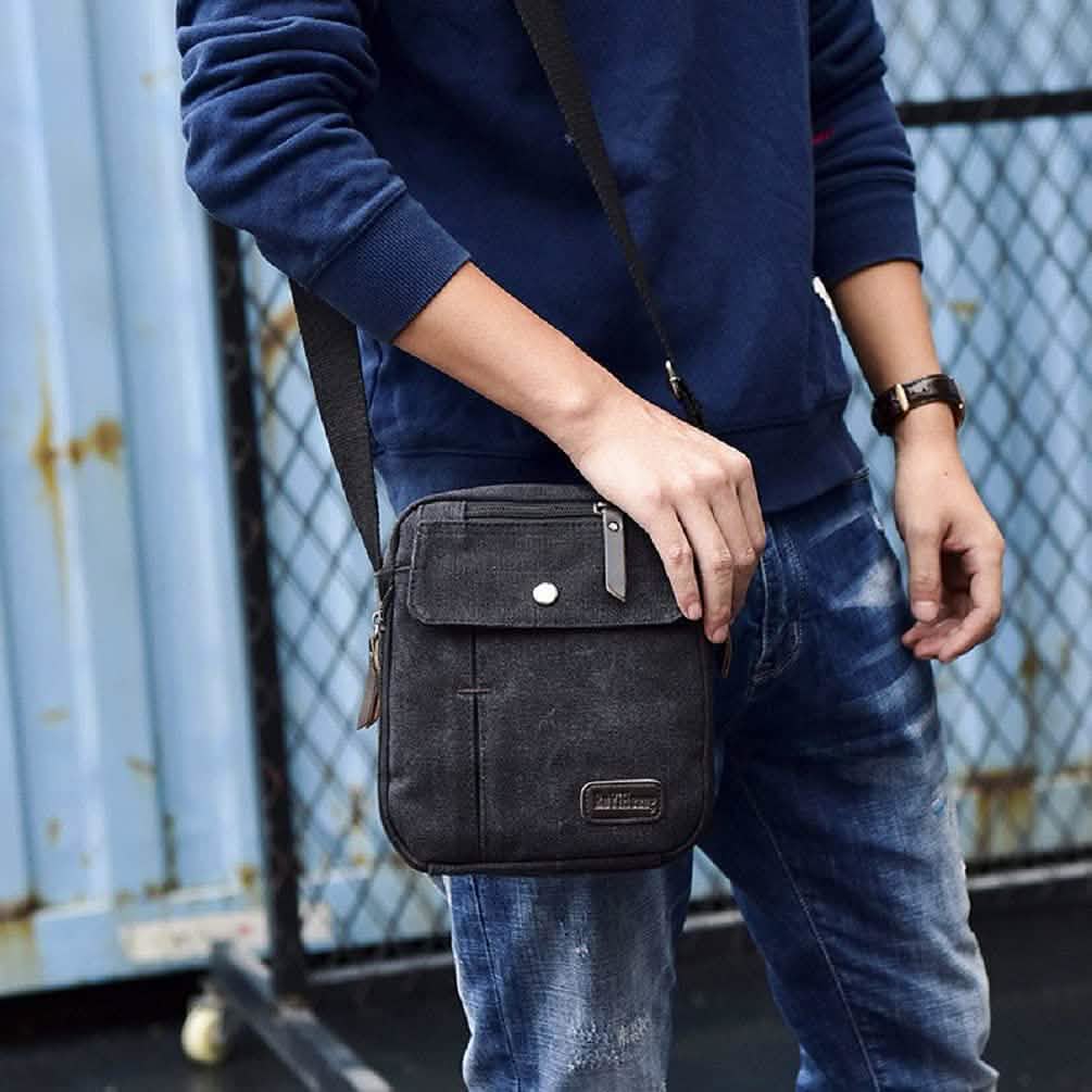 Bolsa Bandolera Casual de Lona para Viajes