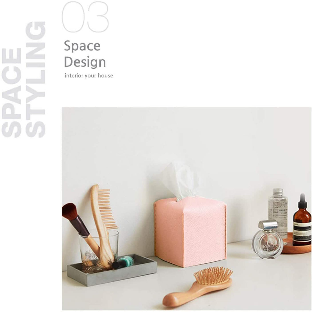 Carrotez Modern PU Leather Square Tissue Box Holder