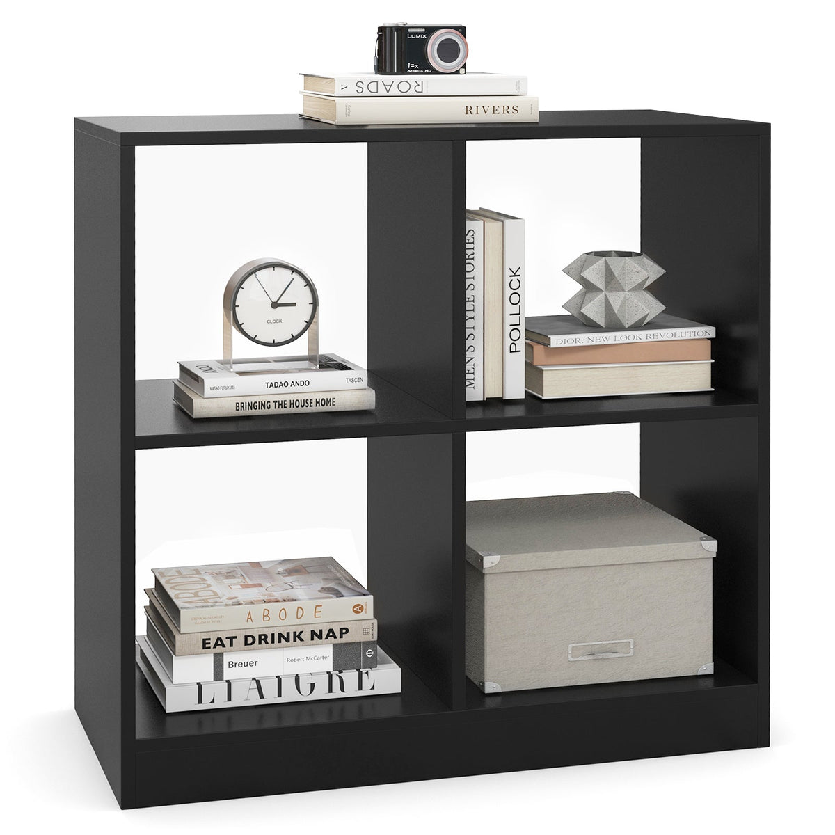 4-Cube Kids Bookcase with Open Shelves