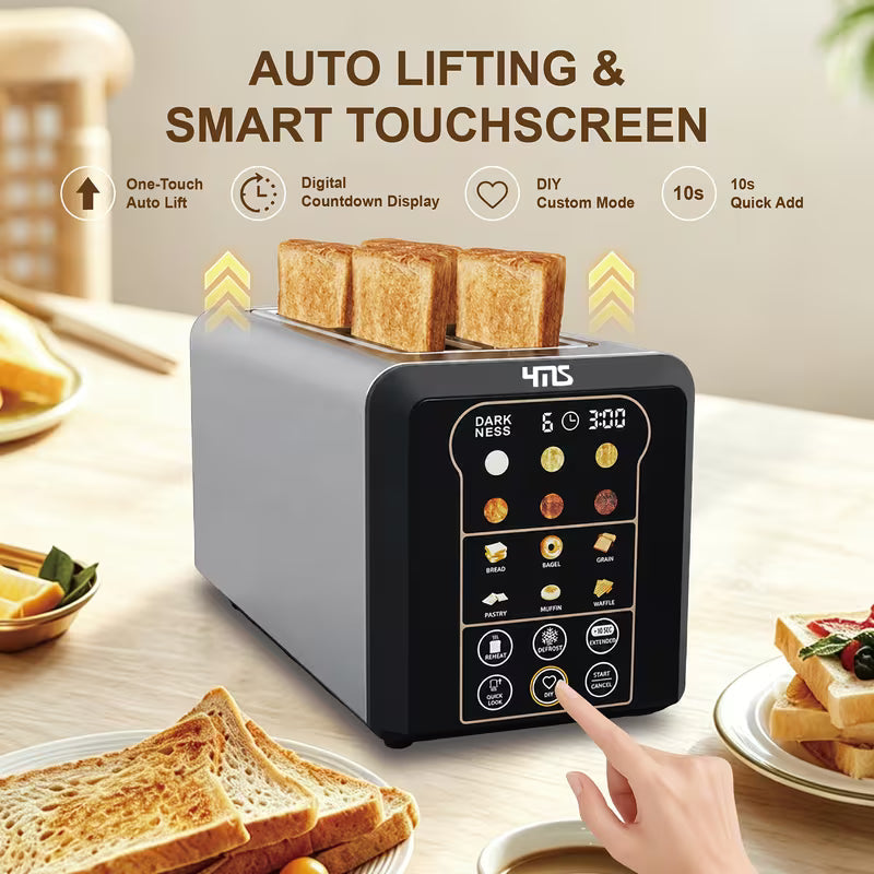 4-Slice Automatic Lift Smart Toaster with LCD Display