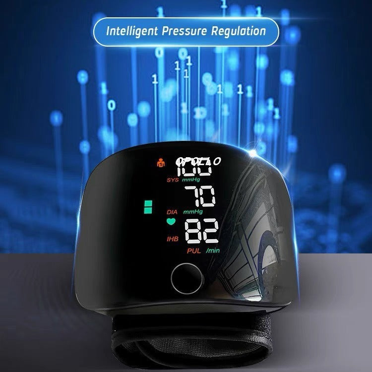 Wrist Sphygmomanometer Rechargeable Blood Pressure Meter Wrist Blood Pressure Eter Smart Touch Screen Blood Pressure Meter Household Electronics