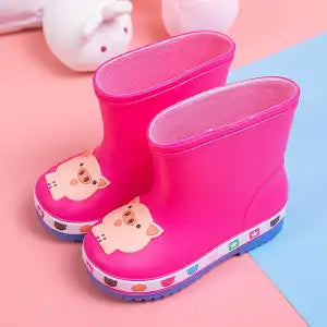 The Waterproof Shoes For Children In Dinosaur Are Thickened And Flexed