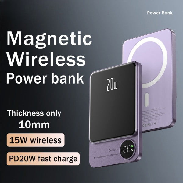 Batería externa auxiliar con cargador inalámbrico magnético Macsafe Powerbank para 14 14Pro 14ProMax 14Plus