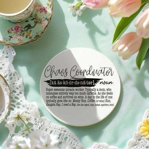 Adulting Coaster Gift Set 6 Pack Funny Quotes Coasters For Bar Countertop Decor And Display