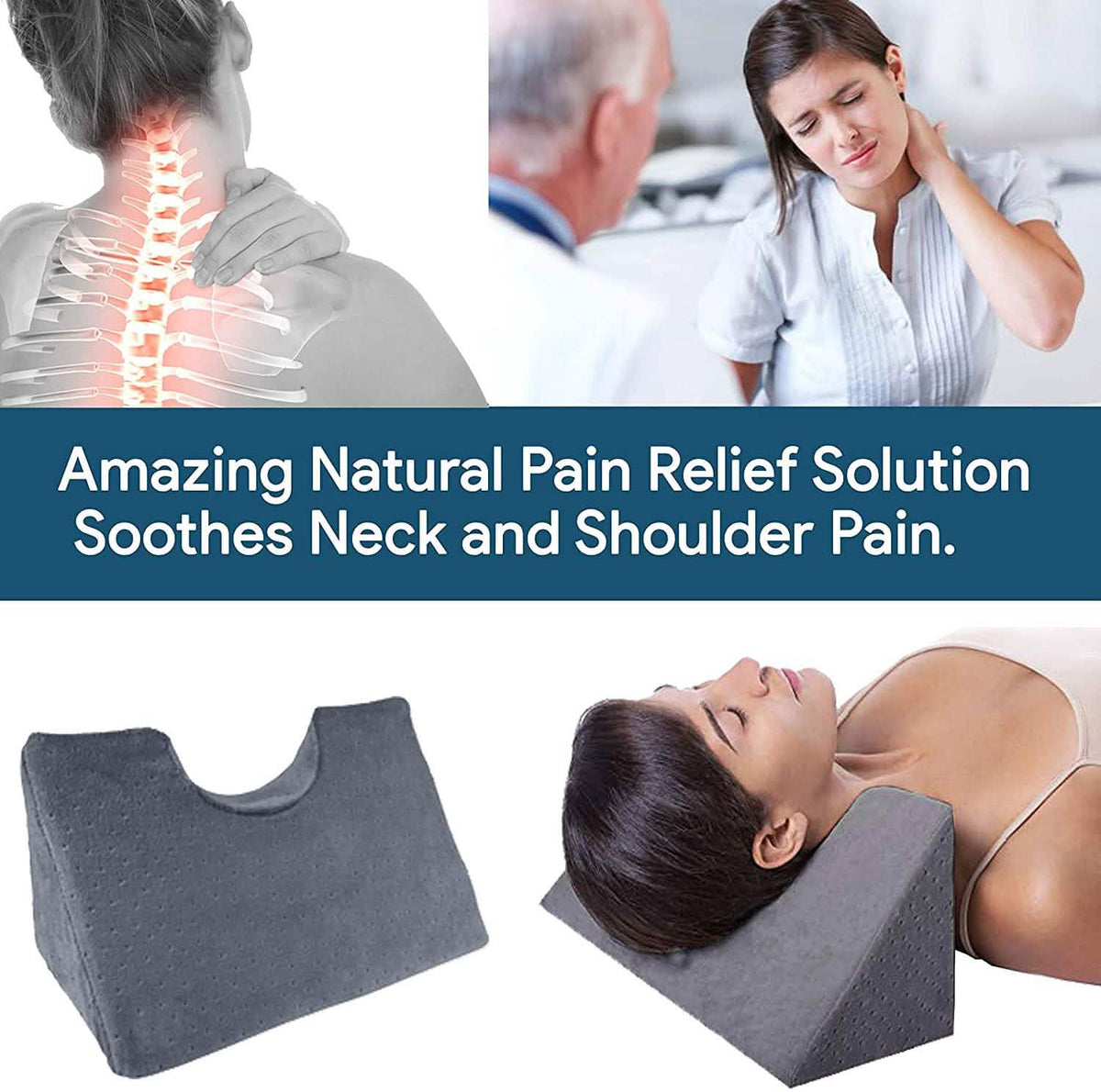 Chiropractic Cervical Traction Neck Wedge Pillow