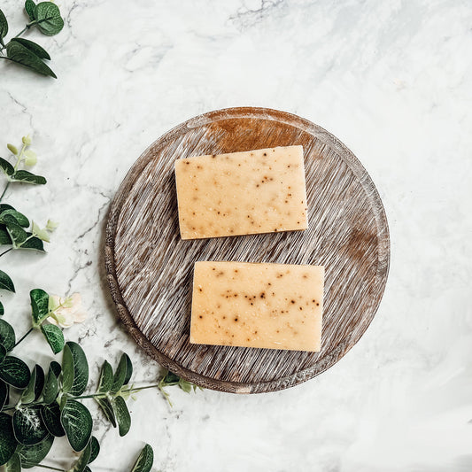 Cinnamon Latte Soap Bar - Spicy Cinnamon Coffee Scent With Coffee Grounds