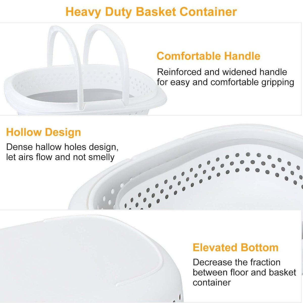 Collapsible Laundry Basket with Comfort Handle