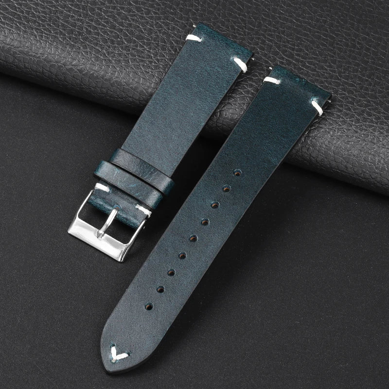 COROS Smartwatch Leather Band Quick Release Retro Oil Wax Calfskin 18/20/22mm