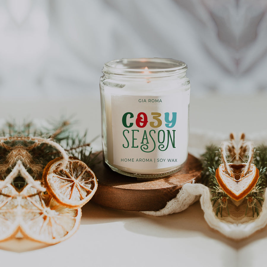 Winter Forest Soy Candle 9oz - Citrus Clove Pine Oakmoss Sandalwood