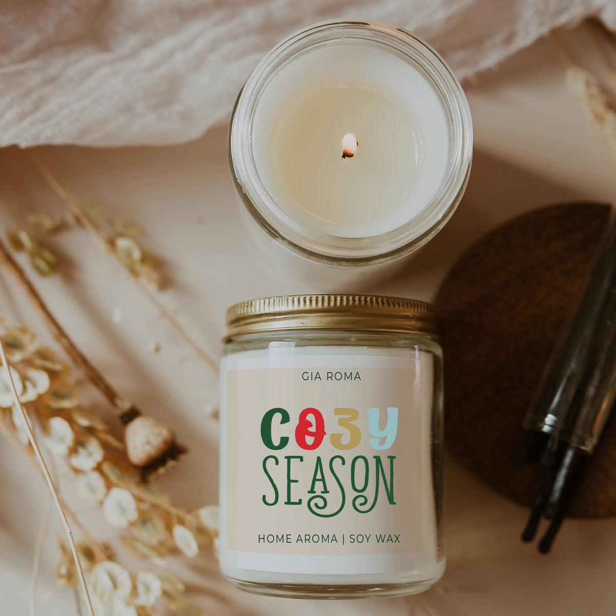 Winter Forest Soy Candle 9oz - Citrus Clove Pine Oakmoss Sandalwood