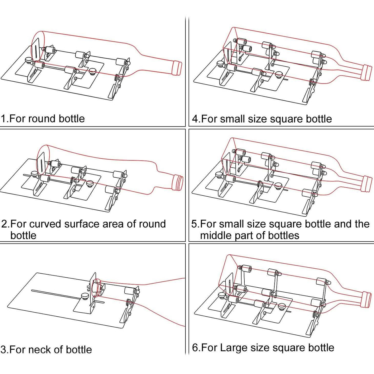 Creative Glass Bottle Cutter Machine for Beer Wine Jar DIY