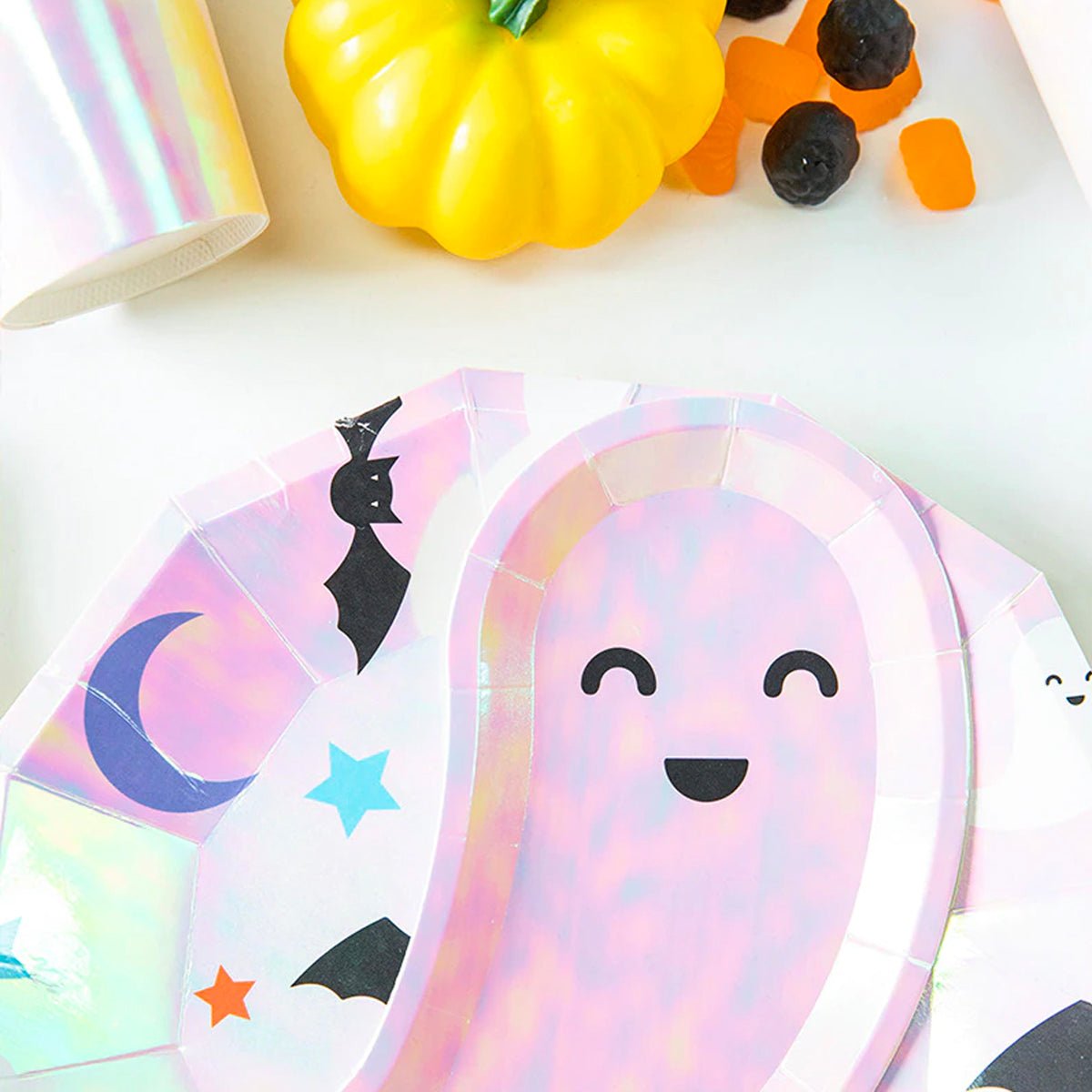 Iridescent Halloween Icon Plates