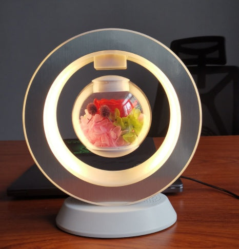 Lámpara LED de Noche con Corazón Flotante para el Día de San Valentín, Mesa, Levitación Magnética, Lámpara Creativa de Escritorio, Decoración del Hogar