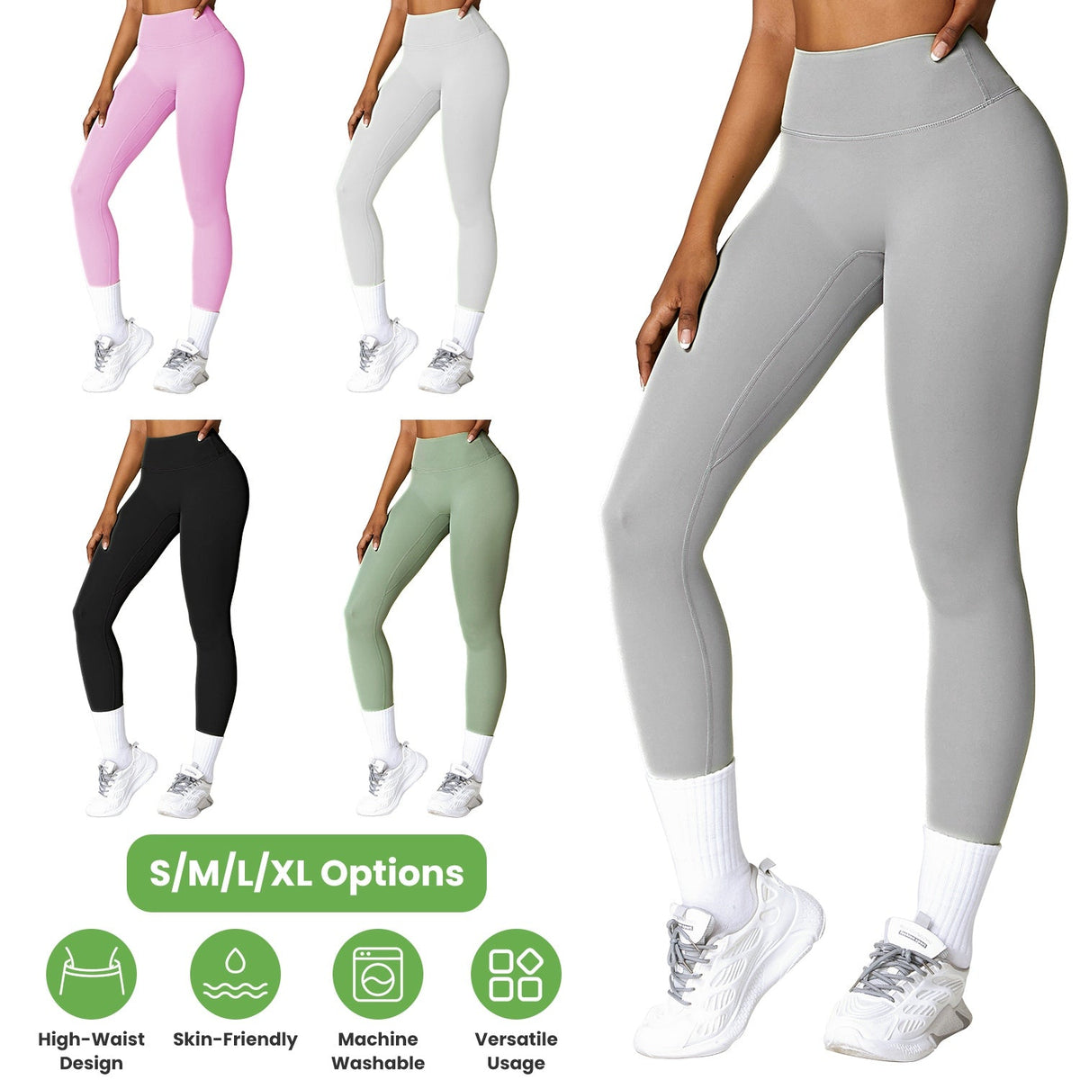 Leggings de talle alto para mujer con control de abdomen