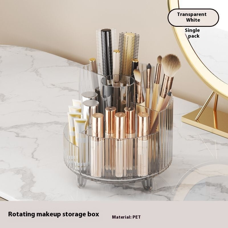 Cosmetics Storage Box Large Capacity Rotatable Dresser Table Lipstick Skin Care Products Transparent Rack Acrylic