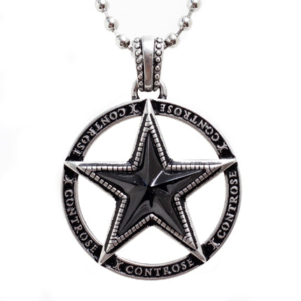 Dark Star Pendant Necklace Gothic Black Stainless Steel