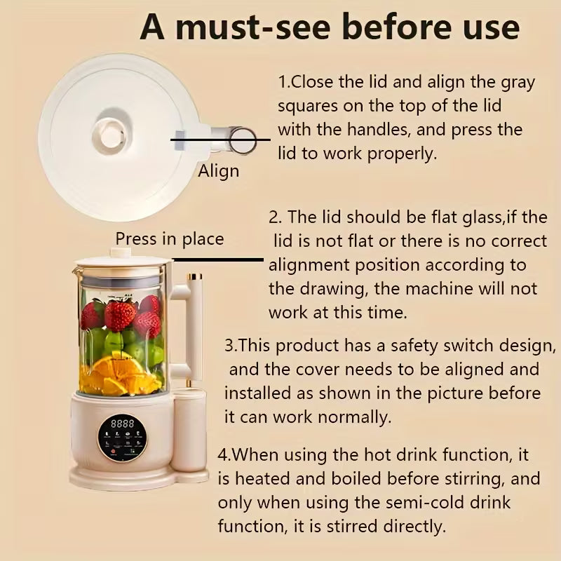 Multifunctional Household Wall Breaking Blender with Heating
