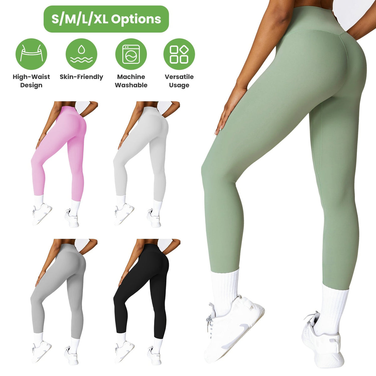 Leggings de talle alto para mujer con control de abdomen