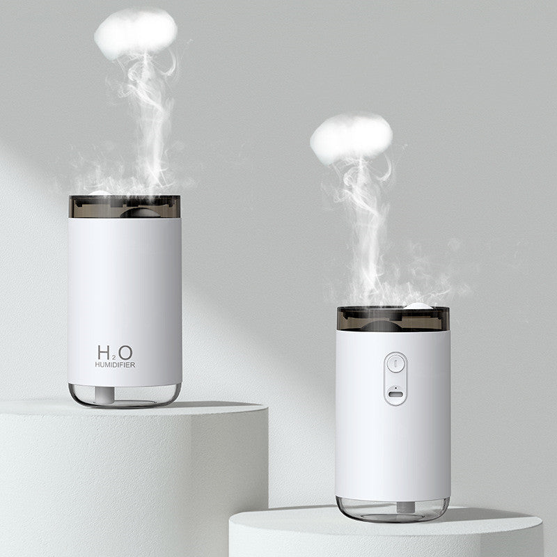 Nuevo humidificador creativo de medusas con anillo de humo, difusor de coche USB, luz nocturna cálida para el hogar o el coche