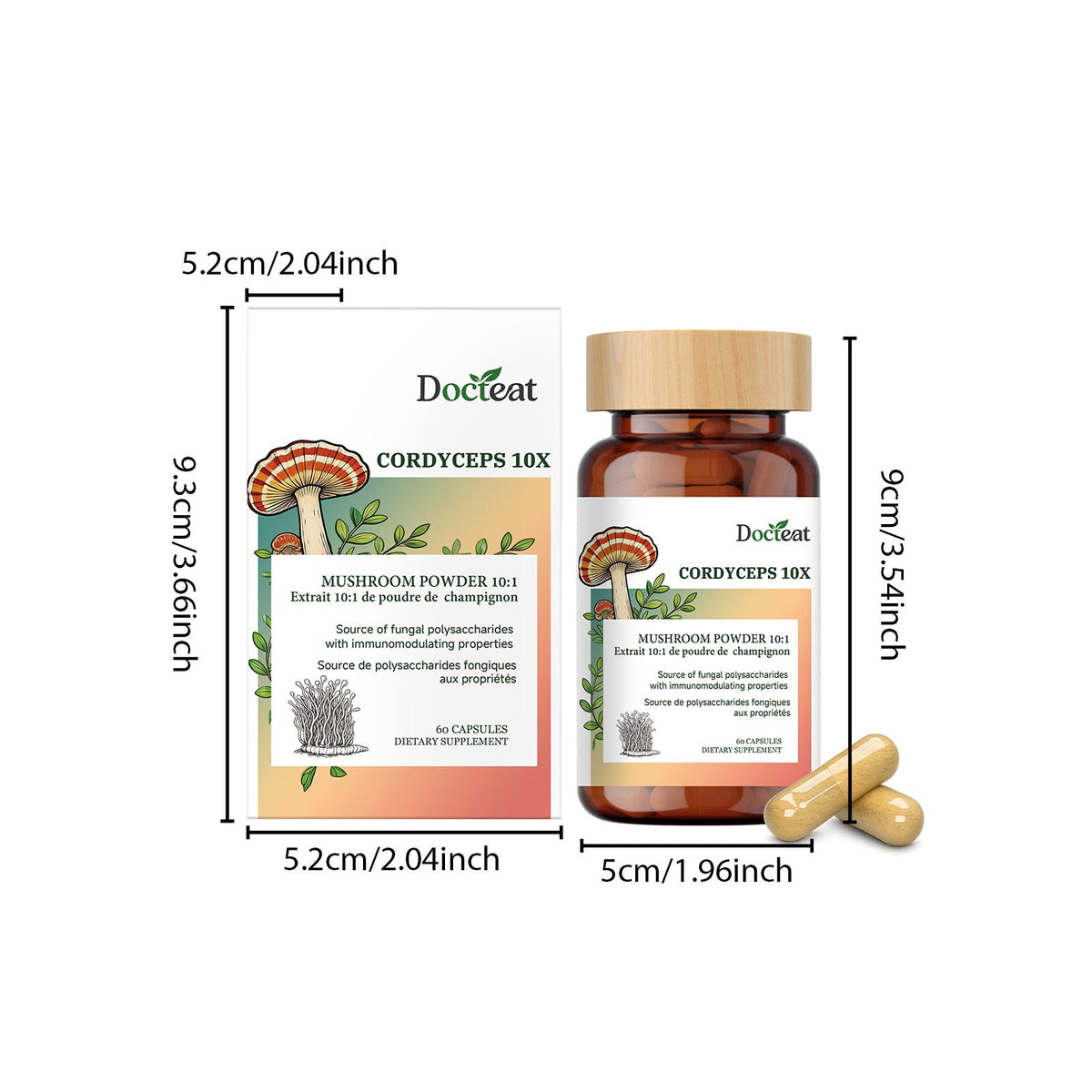 Cordyceps Mushroom Immune Support Capsules