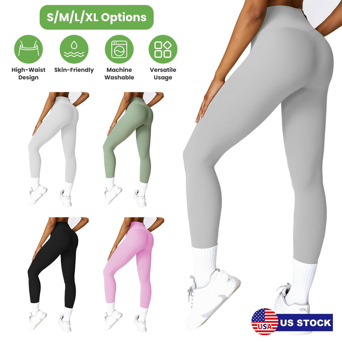 Leggings de talle alto para mujer con control de abdomen