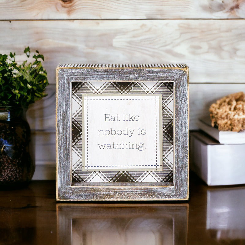 Eat Like Nobody Is Watching Funny Quote T-Shirt Holiday Comfort Food Tee