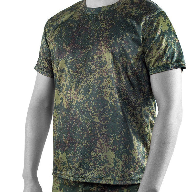 Short-sleeve Quick-dry Camouflage T-shirt For Outdoor Sports Training