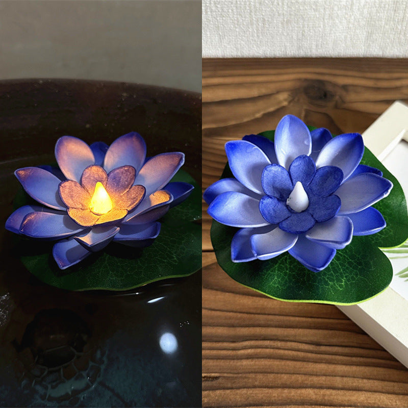 Floating Water Induction Lotus Colorful Waterproof Small Night Lamp