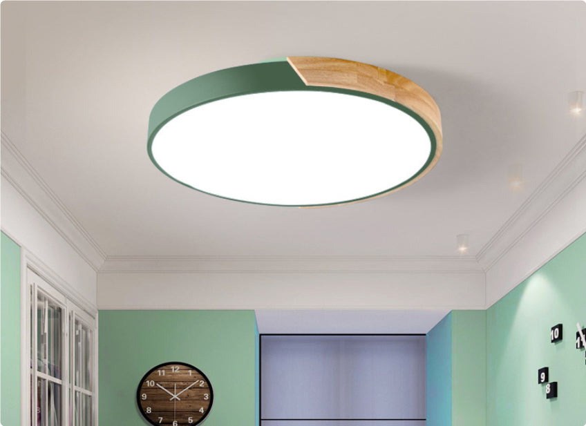 Led Ceiling Light Macaron Round Bedroom Light