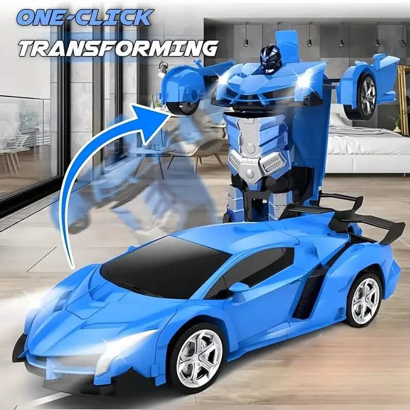 1:18 Remote Control Deformation Robot Car with LED Lights – 360° Drift, USB Rechargeable