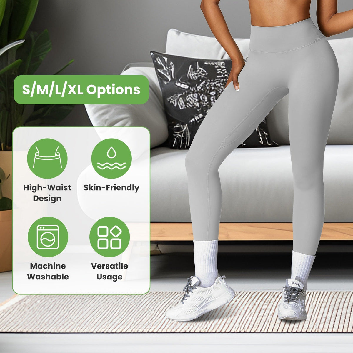 Leggings de talle alto para mujer con control de abdomen