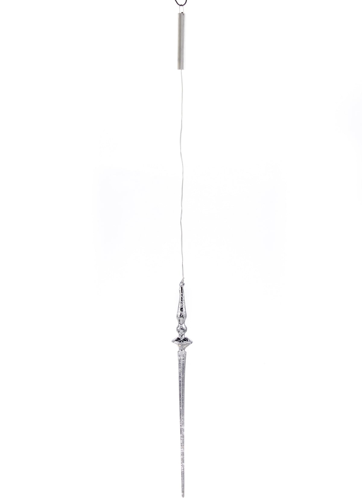 Glass LED Icicle Ornament