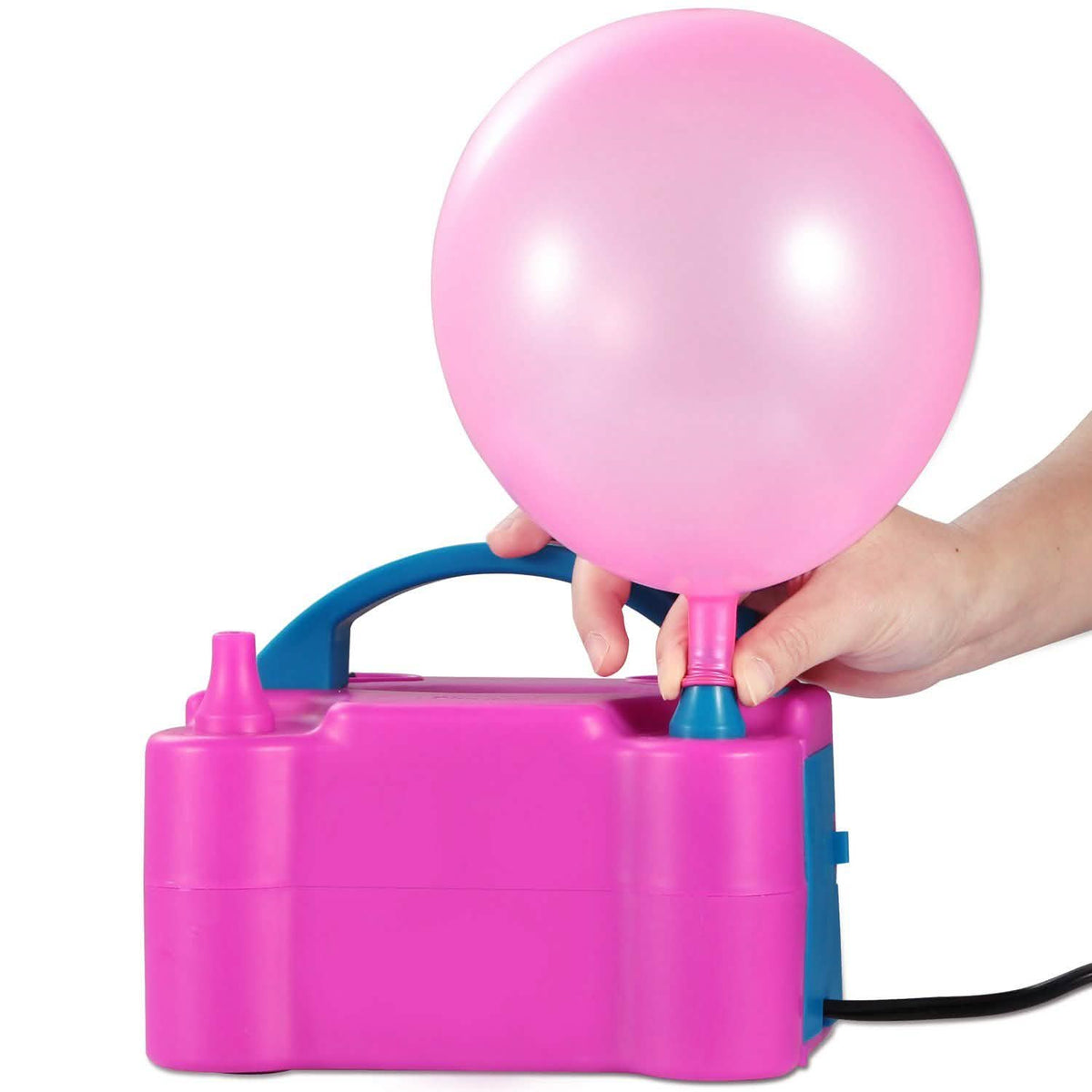Bomba de aire eléctrica para globos 600W Inflador de globos con boquilla doble
