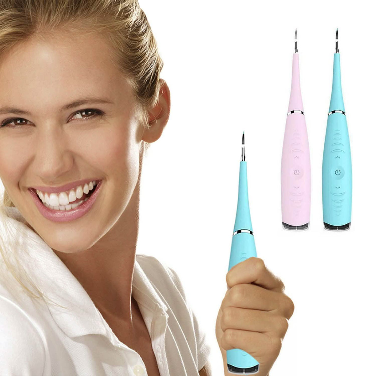 Herramienta eléctrica removedora de sarro, cálculo dental y manchas de los dientes