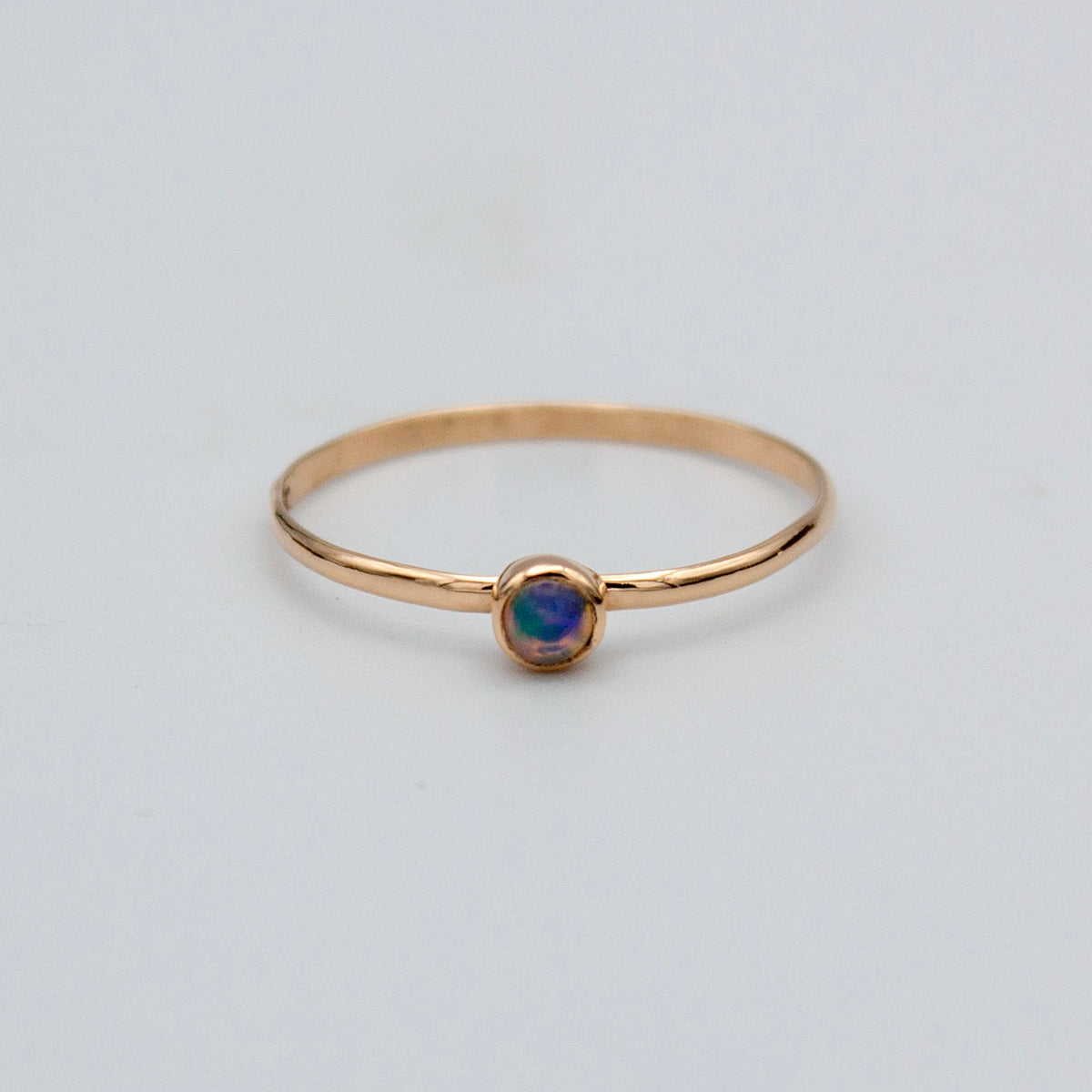 Ethiopian Opal 14K Gold Filled Minimal Stacking Ring