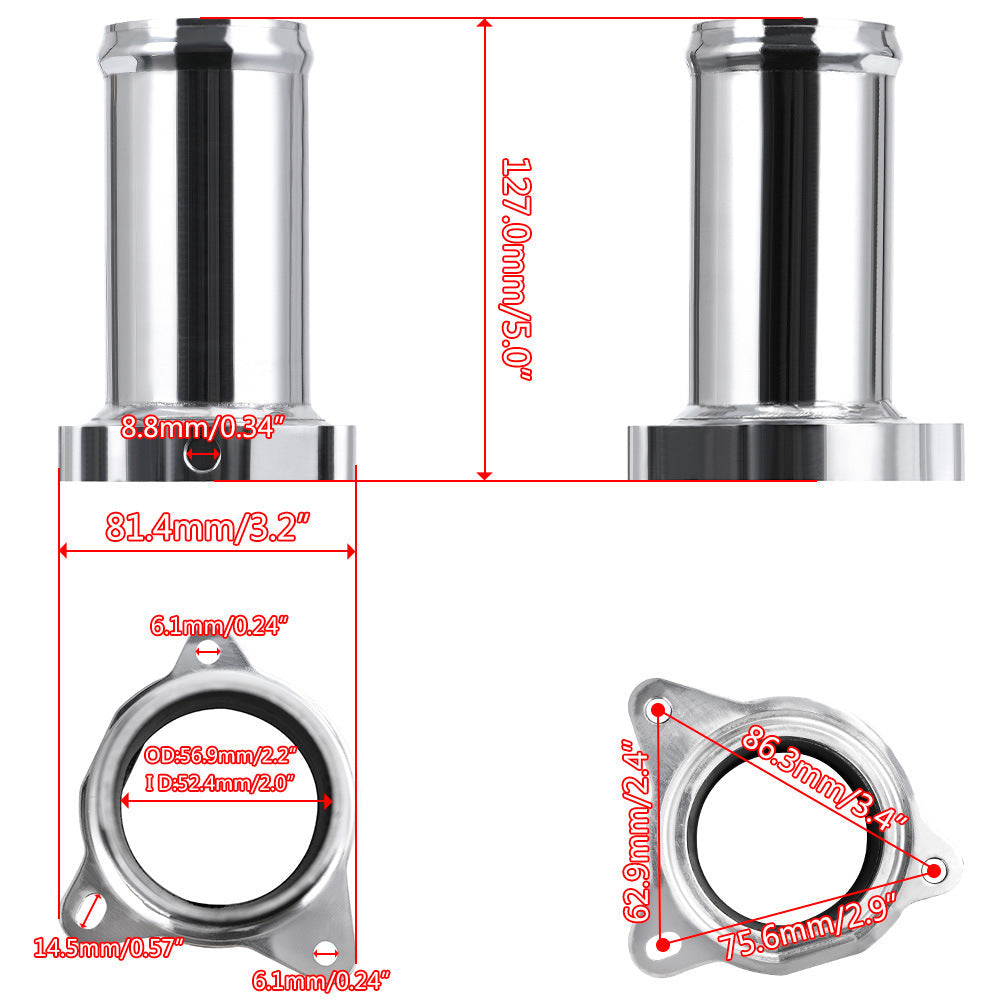 Modified Auto Parts 57mm  Exhaust Gas Circulation Removal Tube