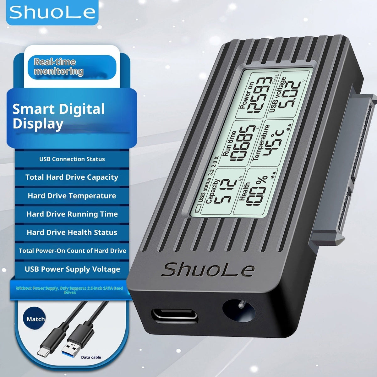 USB 3.2 Solid State Converter Cable Connector For Hard Disk