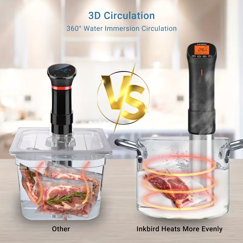 1000W WiFi Sous Vide Cooker with App Control and Timer