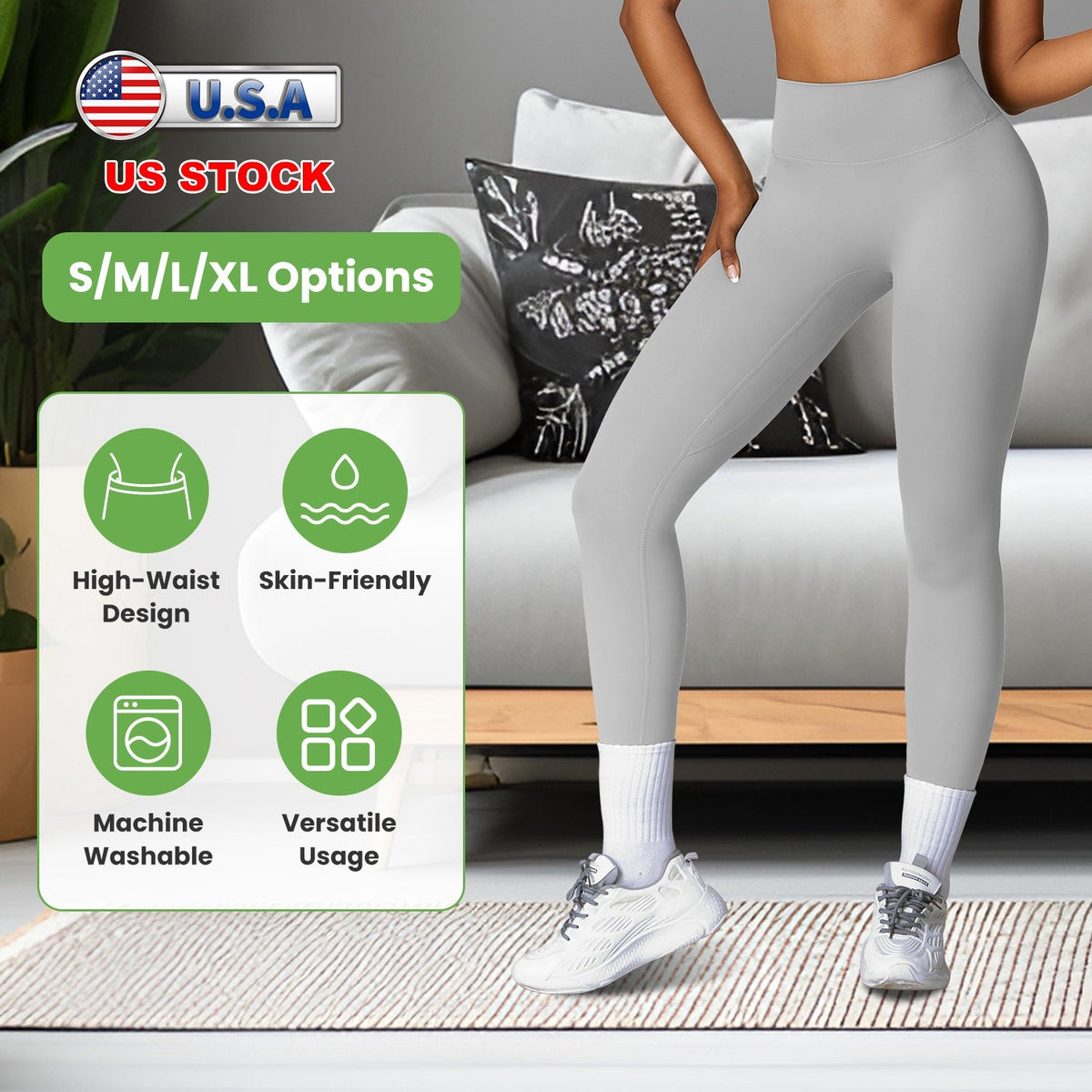 Leggings de talle alto para mujer con control de abdomen
