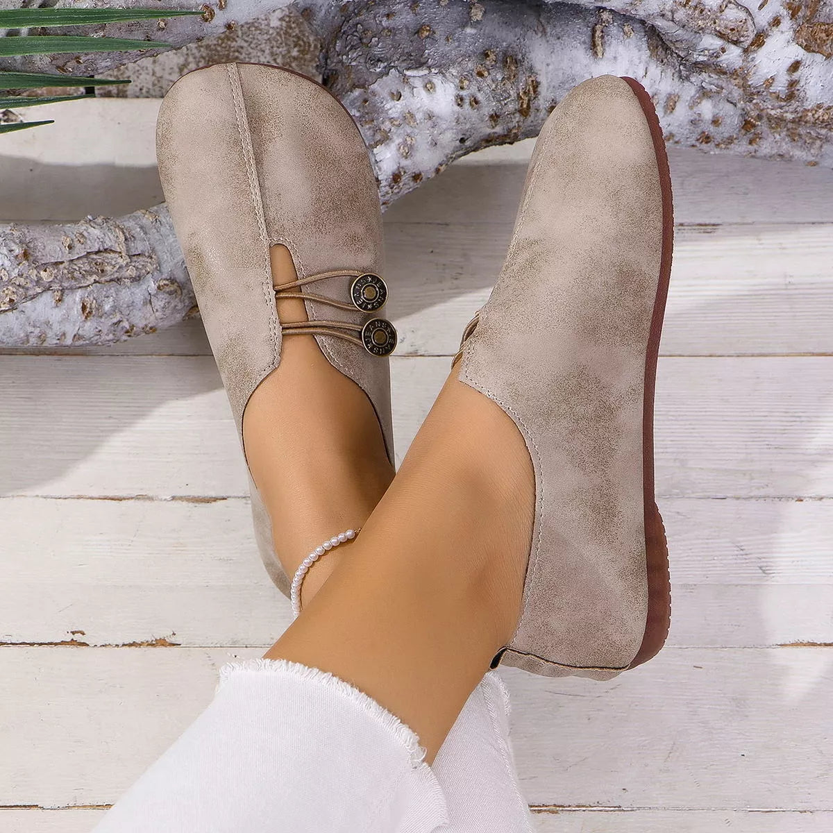 Round Toe Slip-Ons